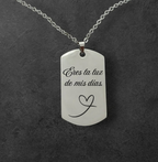 Placa Militar de Acero Inoxidable Personalizable