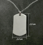 Placa Militar de Acero Inoxidable Personalizable