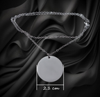 Collar con Dije Circular de Acero inoxidable