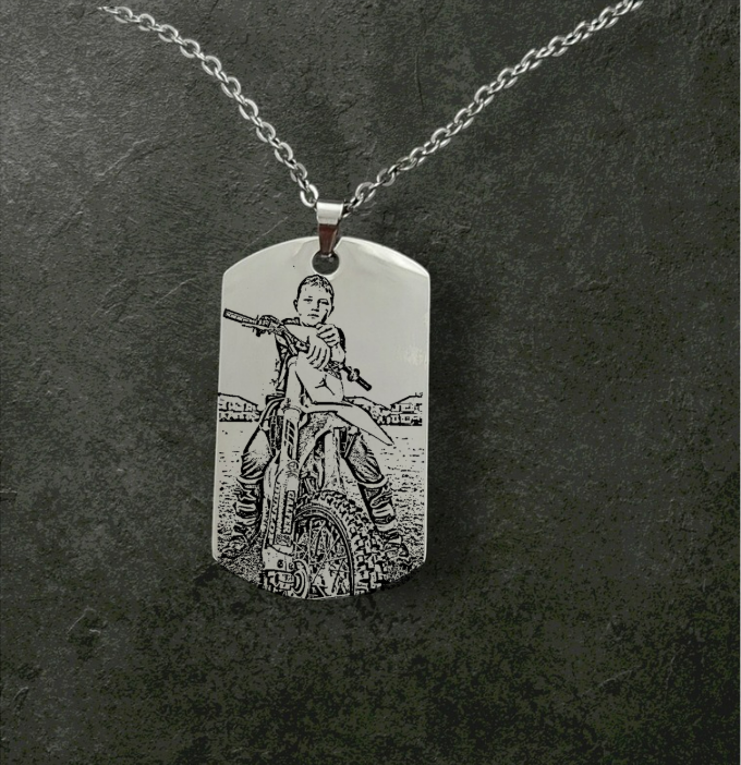 Placa Militar de Acero Inoxidable Personalizable