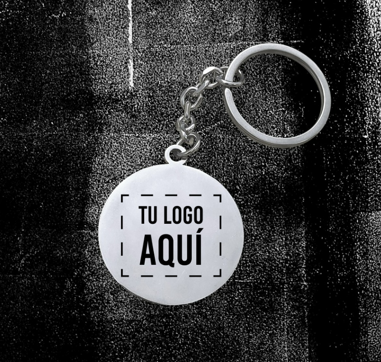 Llavero Circular de Acero Inoxidable