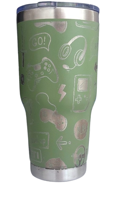 Termo Yeti 30 oz personalizado – Grabado láser 360° | Game Over
